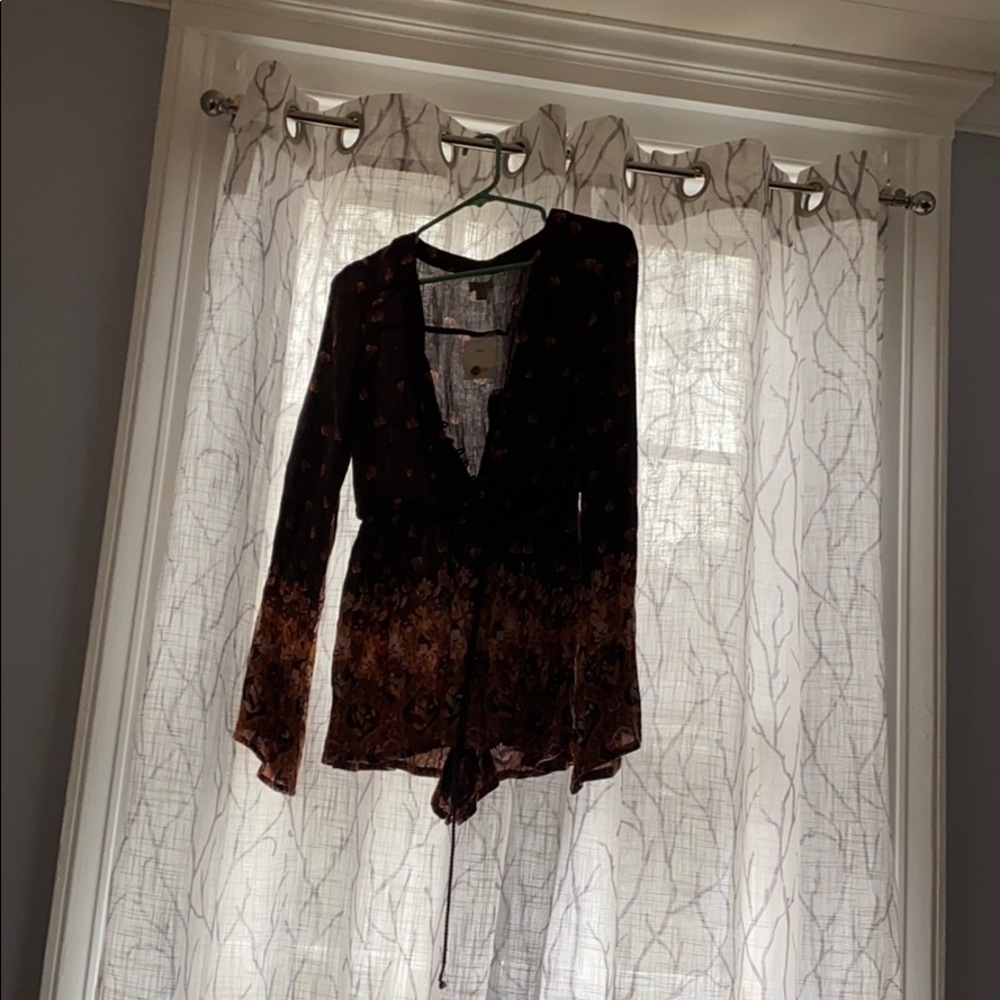 Long (belle-sleeve) hippie:bohemian romper Small